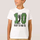 10誕生日ギフトゴルフプレーヤー10歳の男の子 Tシャツ (正面)