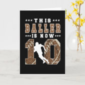 10誕生日ギフトサッカー選手10歳の少年 カード (黄色い花)