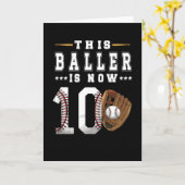 10誕生日ギフト野球選手10歳の少年 カード (黄色い花)