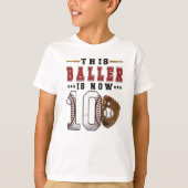10誕生日ギフト野球選手10歳の少年 Tシャツ (正面)