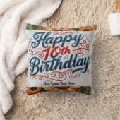 10誕生日ギフト10桁の装飾用クッション! クッション (ブランケット)
