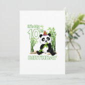 10誕生日ギフト10歳パーティー動物パン 招待状 (スタンド正面)