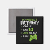 10誕生日ゲーム10歳Perfect Gamer Gi マグネット (正面/裏面)