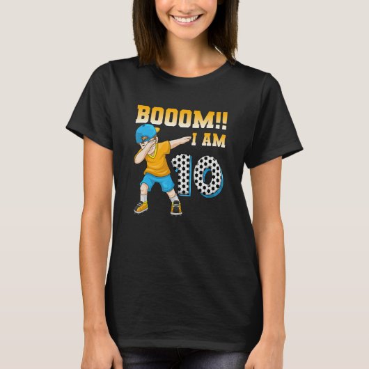 10誕生日サッカーをテーマにした誕生日パーティー10年 Tシャツ (正面)