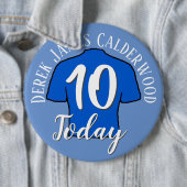 10誕生日サッカーバッジをパーソナライズするボタン 缶バッジ (インサイチュ)