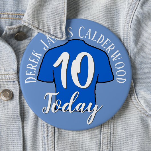 10誕生日サッカーバッジをパーソナライズするボタン 缶バッジ (インサイチュ)