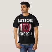 10誕生日サッカー選手10歳ヴィンテージ Tシャツ (正面フル)