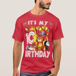 10誕生日サファリジャングル動物好き Tシャツ