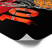 10誕生日バスケットボールおもしろい10歳キッズギ ポスター (角)