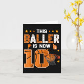 10誕生日バスケットボールこのボールは今10アイ カード (黄色い花)