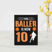 10誕生日バスケットボールこの選手は今10歳 カード (黄色い花)