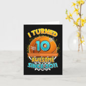 10誕生日バスケットボール私は10歳のGifを返した カード (黄色い花)