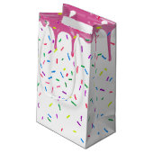 10誕生日ピンク色のアイシングに振りかける スモールペーパーバッグ (裏面アングル)