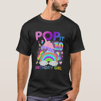 10誕生日フィジットトイポップ・アートのIT誕生日ガール10Y Tシャツ