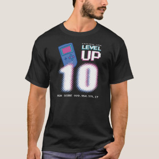 10誕生日ボーイガールレベル10ロック解除されたビデオゲーム Tシャツ