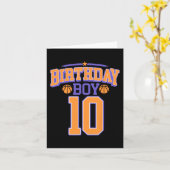 10誕生日ボーイバスケットボール恋人10歳Bd カード (黄色い花)