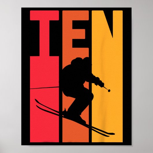 10誕生日ボーイレトロスキーラバースキーヤー10年 ポスター (正面)