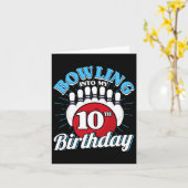 10誕生日ボーリングテーマボーリングの誕生日 カード (黄色い花)