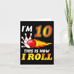 10誕生日ボーリング私の10年転がの方法 カード