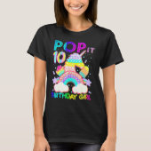 10誕生日ポップ・アートのIt Unicorn Fidget Toy 10年 Tシャツ (正面)