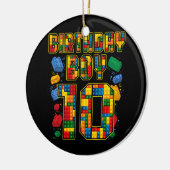 10誕生日マスタービルダー10年前のブロック セラミックオーナメント (左)