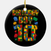 10誕生日マスタービルダー10年前のブロック セラミックオーナメント (裏面)