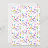 10誕生日ユニコーンとケーキ招待状 招待状 (裏面)