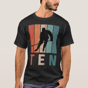 10誕生日レトロアイスホッケー10歳ホッケー Tシャツ