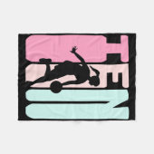 10誕生日レトロビスケットビルプレーヤー10歳 フリースブランケット (正面(横))