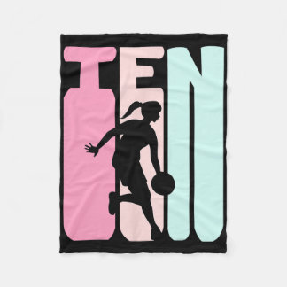 10誕生日レトロビスケットビルプレーヤー10歳 フリースブランケット