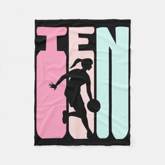 10誕生日レトロビスケットビルプレーヤー10歳 フリースブランケット (正面)