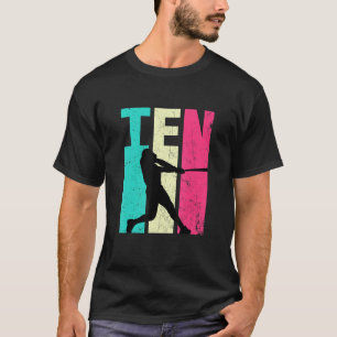 10誕生日レトロ野球10歳誕生日 Tシャツ