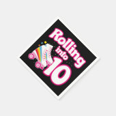 10誕生日ローラースケートで滑る10歳スケート スタンダードカクテルナプキン (角)