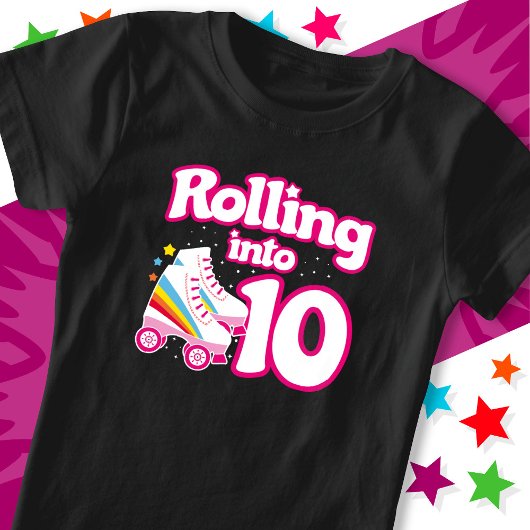 10誕生日ローラースケートで滑る10歳スケート Tシャツ