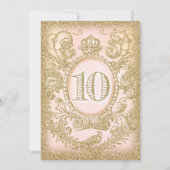 10誕生日ワンスアタイムプリンセス 招待状 (正面)