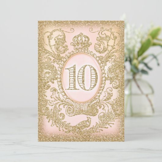 10誕生日ワンスアタイムプリンセス 招待状 (スタンド正面)