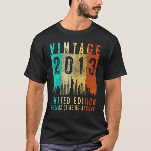 10誕生日ヴィンテージ2013 10歳 Tシャツ (正面)
