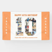 10誕生日周年記念10フォトコラージュ 横断幕 (横)