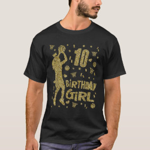 10誕生日女子バスケットボールファン選手年齢十歳 Tシャツ