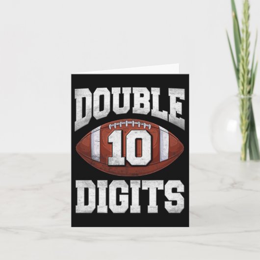 10誕生日少年ダブルデジット10年古いフットバ カード (正面)