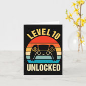 10誕生日少年レベル10ロック解除ビデオゲーマー10 カード (黄色い花)