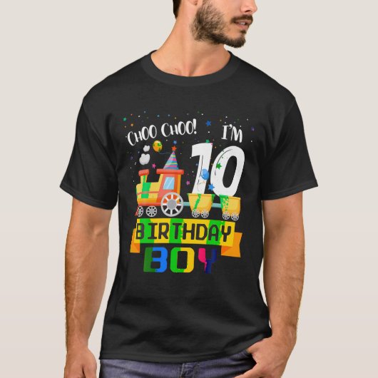 10誕生日少年列車10歳クールB日マット Tシャツ (正面)