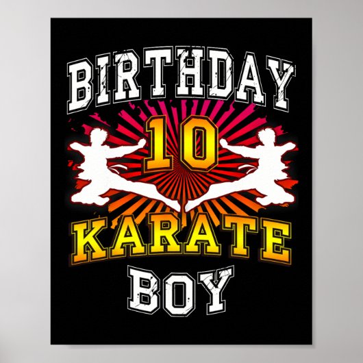 10誕生日少年 – 空手10歳の子供 ポスター (正面)