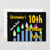 10誕生日日付の保存フェスティバルCandle V13C 案内ポストカード (正面/裏面)