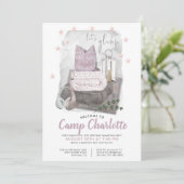 10誕生日星の下でパーティーパーティーをglamping 招待状 (スタンド正面)