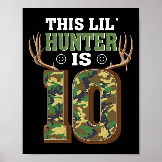 10誕生日狩り鹿10歳ハンター ポスター (正面)