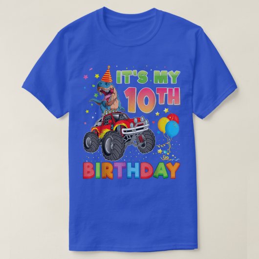 10誕生日10年の恐竜の怪物 Tシャツ (デザイン正面)