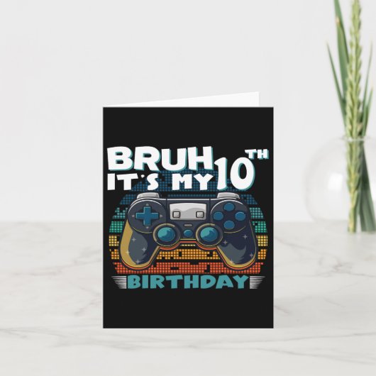 10誕生日10歳のビデオゲームクールだ カード (正面)