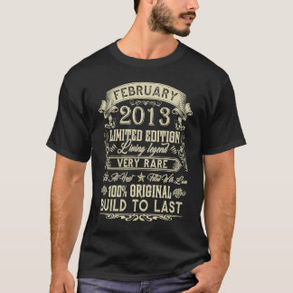 10誕生日10歳レトロヴィンテージ2月 Tシャツ