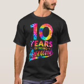 10誕生日10歳絞り染めメンズ素晴らしウォム Tシャツ (正面)